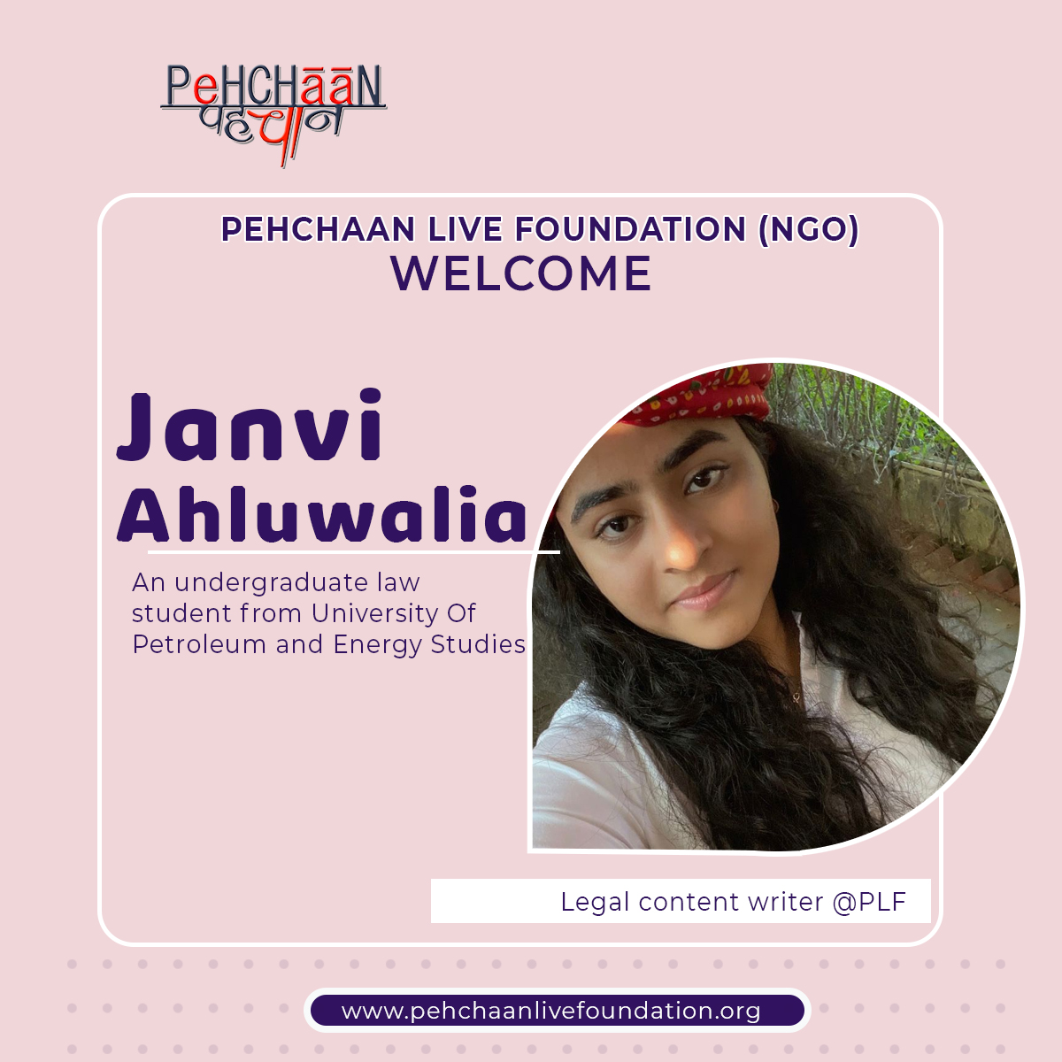 JANVI AHLUWALIA (Legal content writer @PLF)